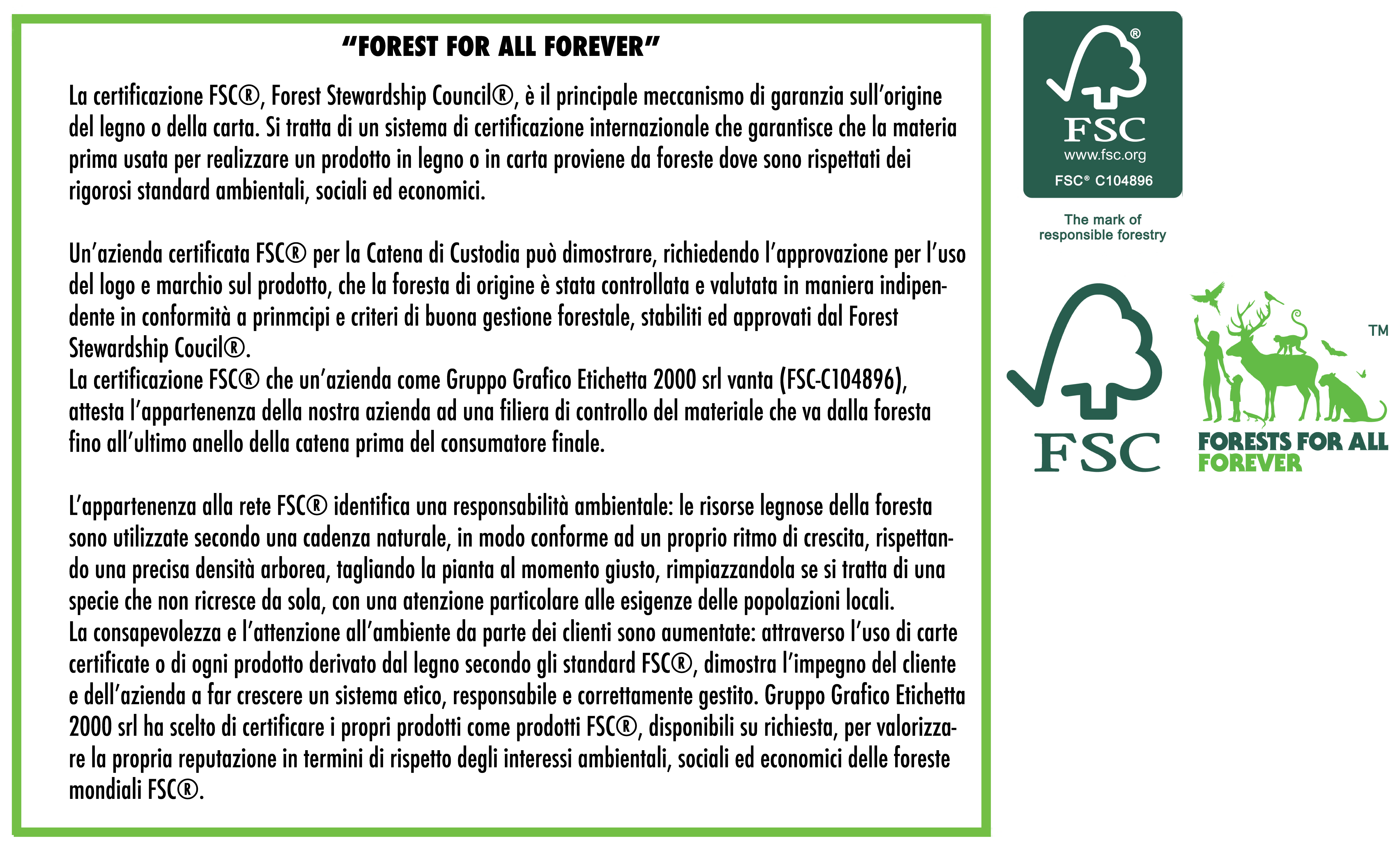 certificazione FSC®